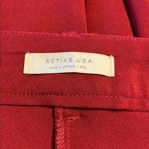 Pants - Deep red ankle pant Pants - Deep red ankle pant